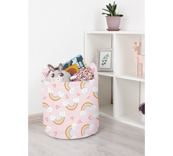 Корзина для игрушек JOYARTY Ванильная радуга 35x35 см toba_422685_S 1