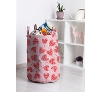 Корзина для игрушек JOYARTY Листочек с сердечками 35x50 см toba_422618_M