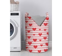 Корзина для хранения вещей JOYARTY Сердечки на полосках 40x60 см gaba_422649_L