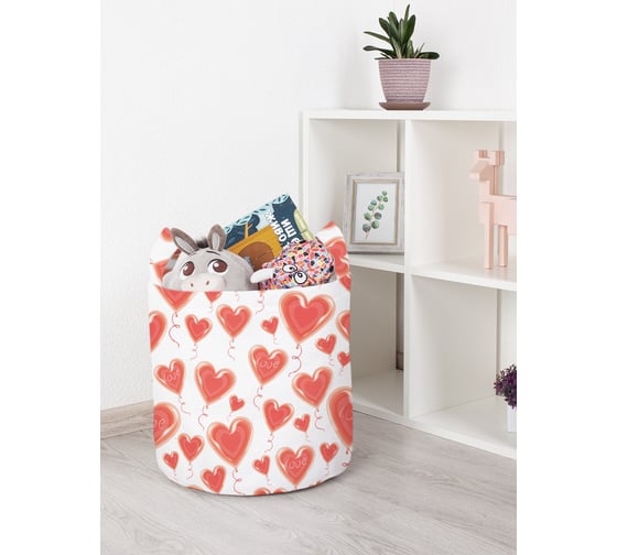 Корзина для игрушек JOYARTY Шар из сердца 35x35 см toba_422634_S