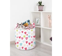 Корзина для игрушек JOYARTY Разноцветные Сердца 35x35 см toba_422724_S