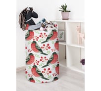 Корзина для игрушек JOYARTY снегири прилетели 40x60 см toba_419848_L