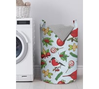 Корзина для хранения вещей JOYARTY новогодние птицы 40x60 см gaba_419882_L