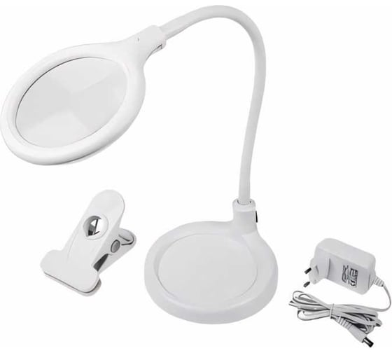 Малая настольная лупа с подсветкой 30 LED REXANT 3X 31-0247