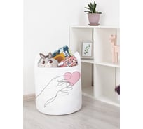 Корзина для игрушек JOYARTY Сердце в руках 35x35 см toba_422677_S