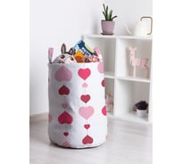 Корзина для игрушек JOYARTY Гирлянда из сердец 35x50 см toba_422710_M