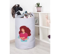 Корзина для игрушек JOYARTY Обнимая сердце 40x60 см toba_422696_L