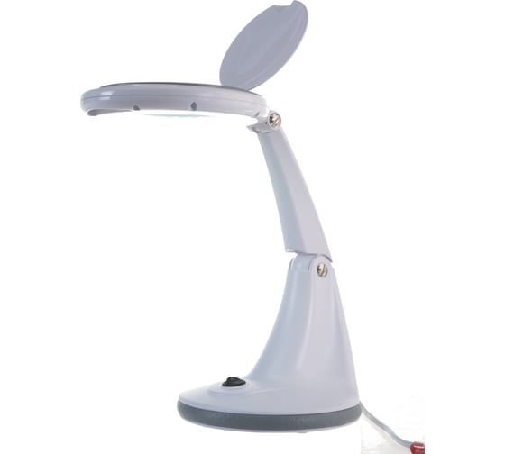 Настольная лупа REXANT 3D с подсветкой 30 SMD LED, ø100мм, белая 31-0245