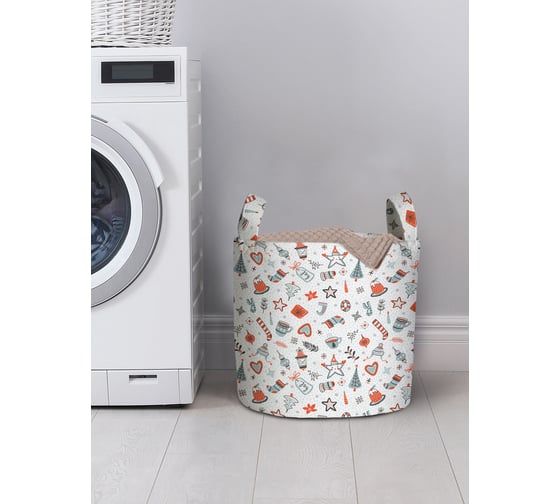 Корзина для хранения вещей JOYARTY рождественские варежки 35x35 см gaba_131212_S