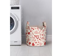 Корзина для хранения вещей JOYARTY Разнообразные сердечки 35x35 см gaba_422626_S