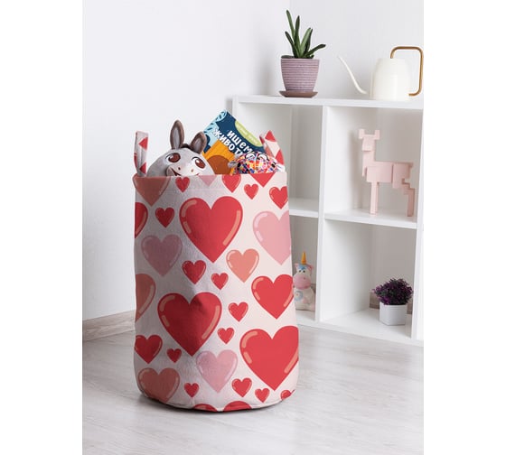Корзина для игрушек JOYARTY Море сердец 35x50 см toba_422654_M 1