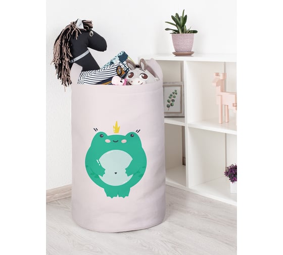 Корзина для игрушек JOYARTY Довольный лягушонок 40x60 см toba_422700_L
