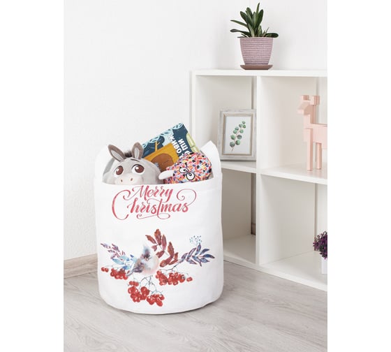 Корзина для игрушек JOYARTY птица на калине 35x35 см toba_380869_S 1