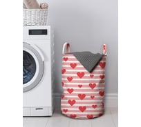 Корзина для хранения вещей JOYARTY Сердечки на полосках 35x50 см gaba_422649_M