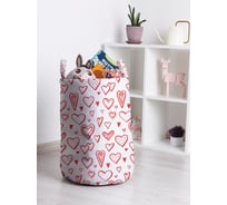 Корзина для игрушек JOYARTY Разные сердца 35x50 см toba_422642_M