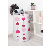 Корзина для игрушек JOYARTY Гирлянда из сердец 40x60 см toba_422710_L