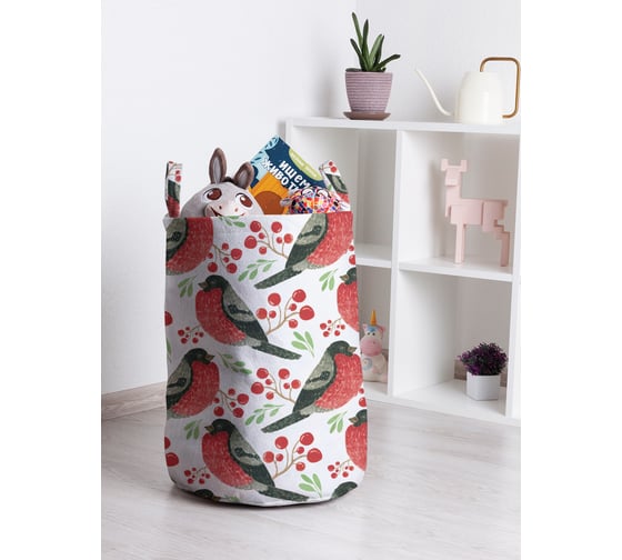 Корзина для игрушек JOYARTY снегири прилетели 35x50 см toba_419848_M 1