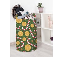 Корзина для игрушек JOYARTY апельсины и карамельные трости 40x60 см toba_419875_L