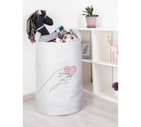 Корзина для игрушек JOYARTY Сердце в руках 40x60 см toba_422677_L