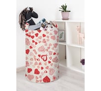 Корзина для игрушек JOYARTY Разнообразные сердечки 40x60 см toba_422626_L