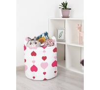 Корзина для игрушек JOYARTY Гирлянда из сердец 35x35 см toba_422710_S