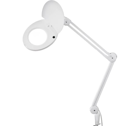 Круглая настольная лупа REXANT 5Х с подсветкой и крышкой 31-0222