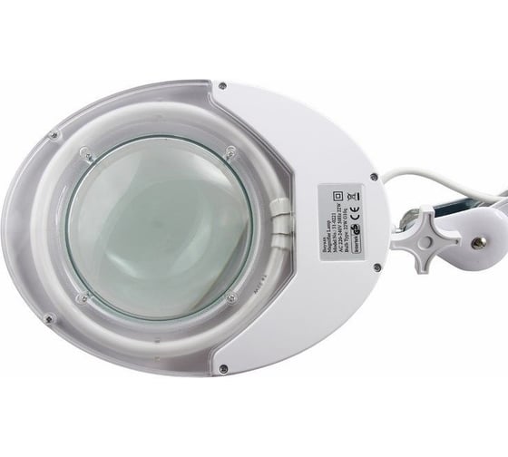 Круглая настольная лупа REXANT 5Х с подсветкой и крышкой 31-0222
