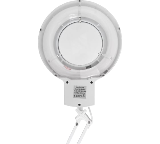 Лупа на струбцине круглая REXANT 5D с подсветкой, d127мм, белая 31-0011