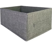 Короб для хранения ГЕЛЕОС 25x42x17 см, серый КОТТОН-18-СР