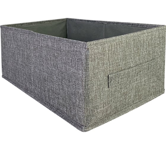 Короб для хранения ГЕЛЕОС 25x42x17 см, серый КОТТОН-18-СР 1