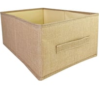 Короб для хранения ГЕЛЕОС 25x42x17 см, бежевый КОТТОН-18-БЖ