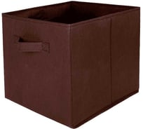 Короб-кубик для хранения ГЕЛЕОС 30x30x30 см, коричневый КУБ33-8