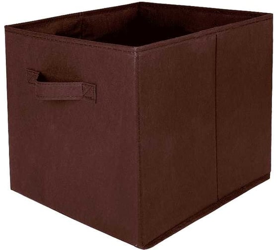 Короб-кубик для хранения ГЕЛЕОС 30x30x30 см, коричневый КУБ33-8 1