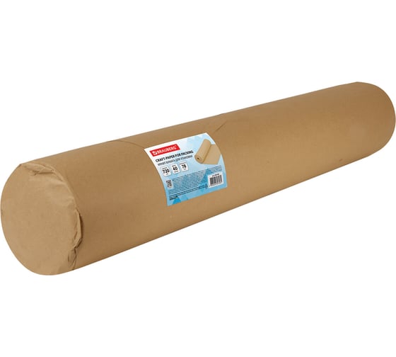 Крафт-бумага в рулоне BRAUBERG 720 мм x 40 м, плотность 78 г/м2, марка а (коммунар) 440186 1