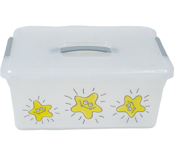 Ящик для хранения FunBox KIDS BOX с ручкой ЗВЕЗДОЧКИ 10 л 00000050058
