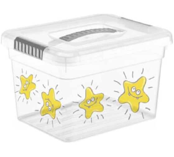 Ящик для хранения FunBox KIDS BOX с ручкой ЗВЕЗДОЧКИ 5 л 00000050067 1