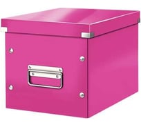 Короб Leitz click and store, куб, m, розовый 61090023