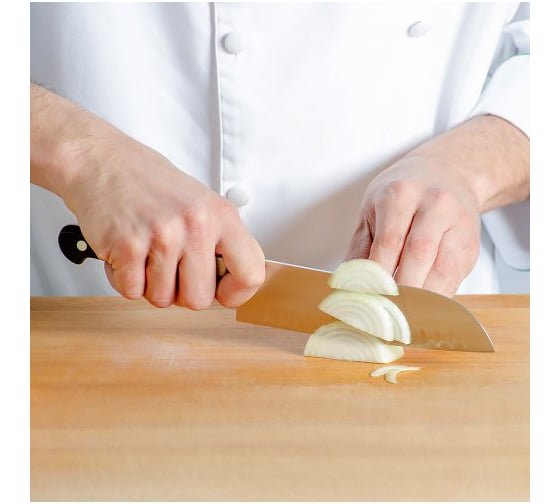Кованый черный нож Santoku с рифленым лезвием 17 см Victorinox 7.7223.17