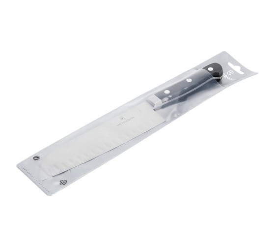 Кованый черный нож Santoku с рифленым лезвием 17 см Victorinox 7.7223.17