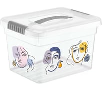 Ящик для хранения FunBox Deco 5 л с ручкой КОНТУРЫ 00000050068