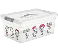 Ящик для хранения FunBox Deco 10 л с ручкой МОДНИЦЫ 00000050805