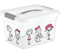 Ящик для хранения FunBox Deco 5 л с ручкой МОДНИЦЫ 00000050062