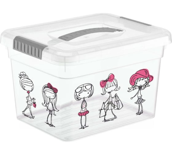 Ящик для хранения FunBox Deco 5 л с ручкой МОДНИЦЫ 00000050062 1