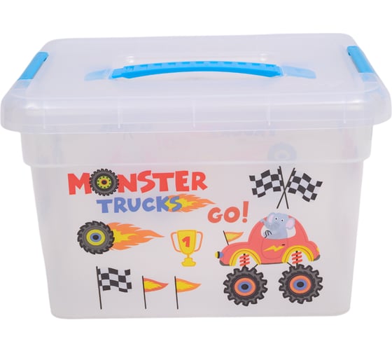 Ящик для хранения FunBox KIDS BOX с ручкой МАШИНКИ 5 л 00000050020
