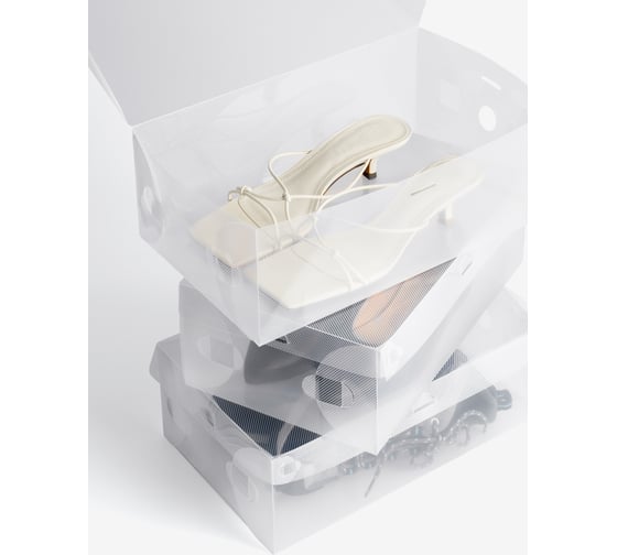 Прозрачная коробка для хранения обуви BIRD HOUSE 10 шт. J0600