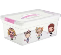 Ящик для хранения FunBox KIDS BOX с ручкой ДЕВОЧКИ 10 л 00000050022