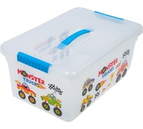 Ящик для хранения FunBox KIDS BOX с ручкой МАШИНКИ 10 л 00000050021