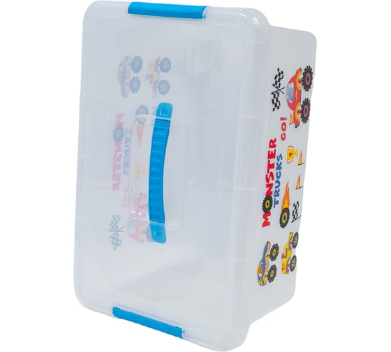 Ящик для хранения FunBox KIDS BOX с ручкой МАШИНКИ 10 л 00000050021