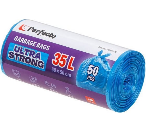 Пакеты для мусора Ultra Strong 35 л, 50 шт PERFECTO LINEA 46-500235 1