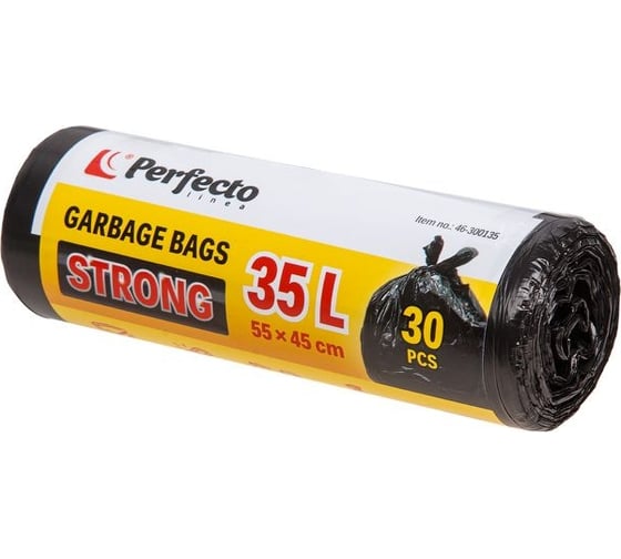 Пакеты для мусора Strong 35 л, 30 шт PERFECTO LINEA 46-300135 1